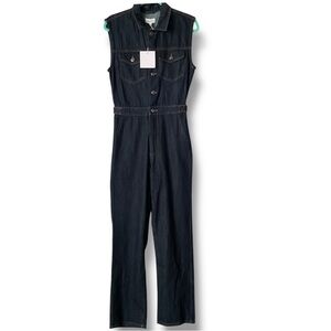 NEW PISTOLA brooks sleeveless jumpsuit in iggy wash Sz small